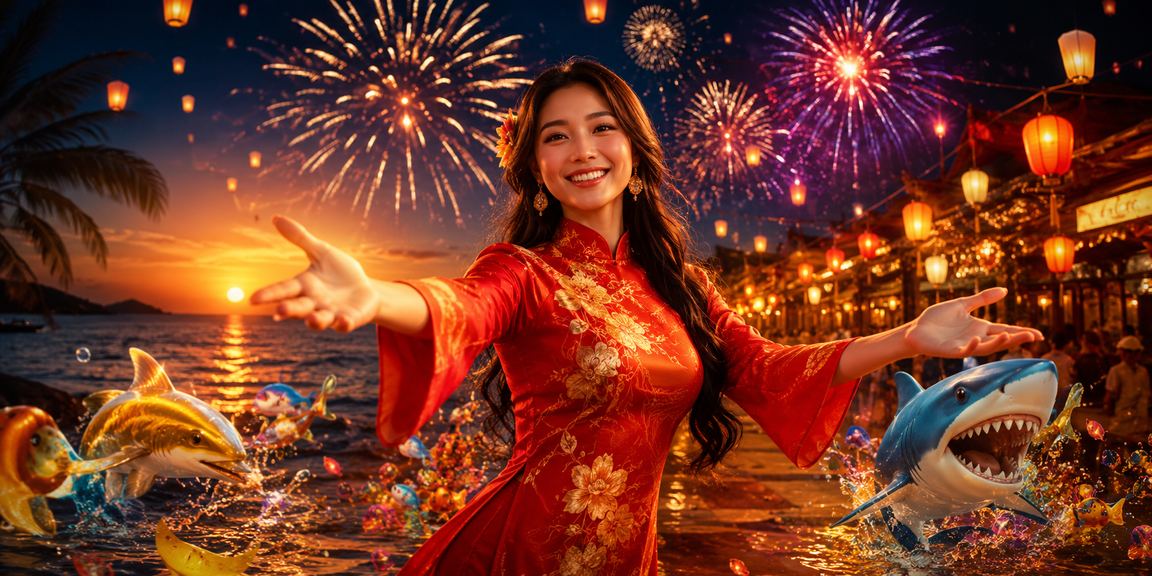 Người chơi tận hưởng giải trí lành mạnh tại Hội An với đèn lồng rực rỡ